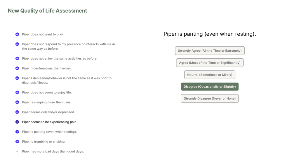 structured QOL assessments